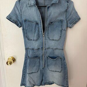 Free People Denim Romper